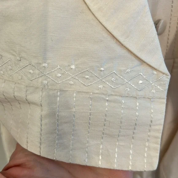 Pure Silk Traditional Classic Heirloom Baptism Christening Outfit New with Tags - Picture 10 of 11